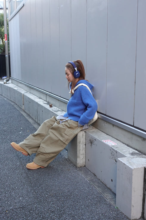 ダブルZIPフーディーニット